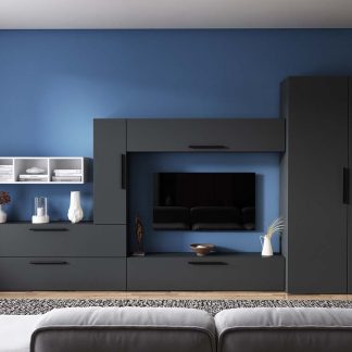 Living Pati 182 - Mobila Sufragerie Gri Antracit