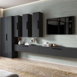 Living Pati 190 - Mobila Sufragerie Gri Antracit