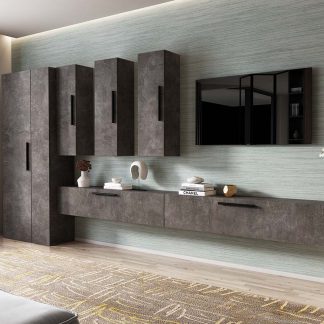 Living Pati 192 - Mobila Sufragerie Gri Beton