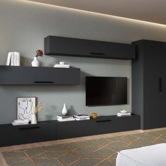 Living Pati 204 - Mobila Sufragerie Gri Antracit