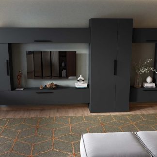 Living Pati 210 - Mobila Sufragerie Gri Antracit