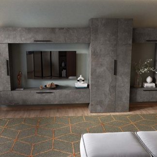 Living Pati 212 - Mobila Sufragerie Gri Beton