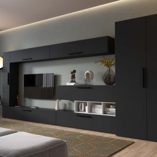 Living Pati 214 - Mobila Sufragerie Gri Antracit