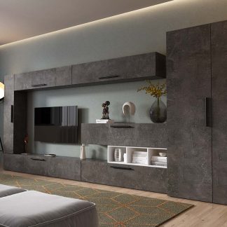 Living Pati 216 - Mobila Sufragerie Gri Beton