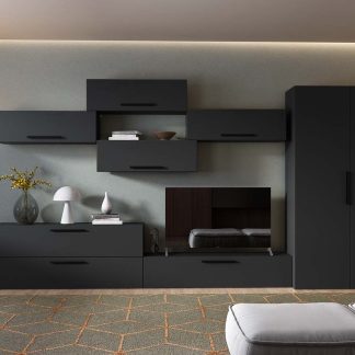 Living Pati 218 - Mobila Sufragerie Gri Antracit