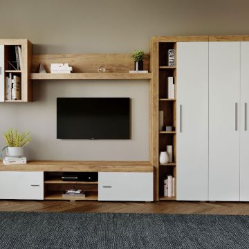 Mobila sufragerie - Living Milan C1 UNO Stejar