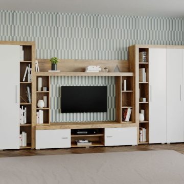 Mobila sufragerie - Living Milan C3 UNO Stejar