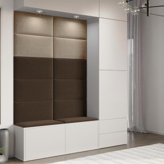 Panou decorativ tapitat - dreptunghi Albastru