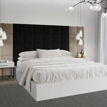 Panou decorativ tapitat - patrat Negru