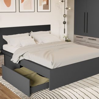 Pat Gri optional lada de depozitare 180x200 2 sertare