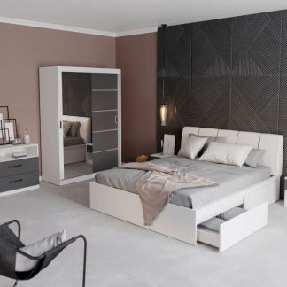 Set Mobila Dormitor Avangard C09 tapitat / oglinda