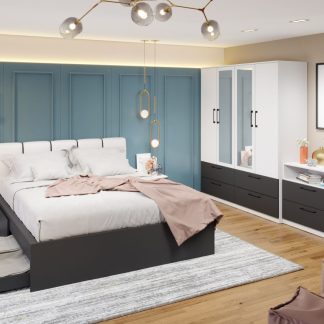 Set Mobila Dormitor Benjamin C14 tapitat / oglinda