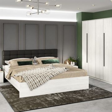 Set Mobila Dormitor Douglas C03 Tapitat Wenge