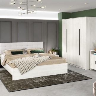 Set Mobila Dormitor Douglas C05 Tapitat Alb