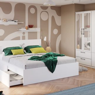 Set Mobila Dormitor Snow C04 cu oglinda