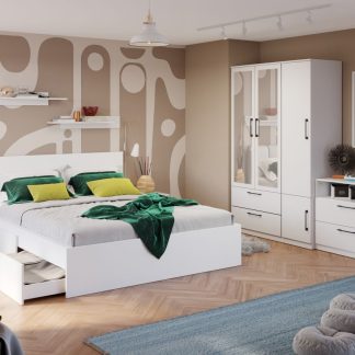 Set Mobila Dormitor Snow C11 cu oglinda