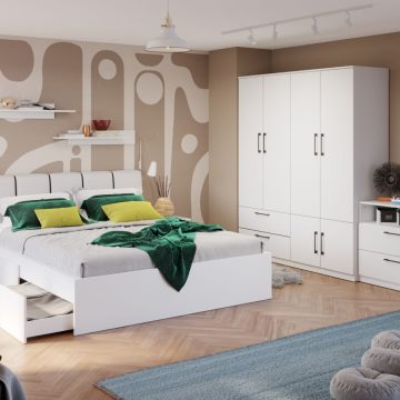Set Mobila Dormitor Snow C25 tapitat