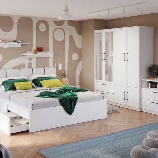 Set Mobila Dormitor Snow C27 tapitat / oglinda