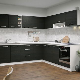 Set Mobila Bucatarie Colt Mina 240*240 Alb/Ferrara - C27