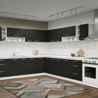 Set Mobila Bucatarie Colt Mina 280*280 Alb/Ferrara - C36