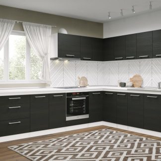 Set Mobila Bucatarie Colt Mina 300*210 Alb/Ferrara - C37