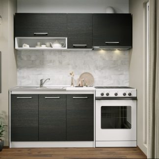 Set Mobila Bucatarie Mina 180 Alb/Ferrara C12