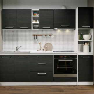 Set Mobila Bucatarie Mina 244 Alb/Ferrara C15