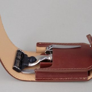 Set cadou de calatorie cu Aparat de Ras cromat cu lama Gillette Fusion Proglide Edwin Jagger