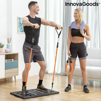 Aparat fitness multifunctional, cu ghid exercitii si geanta voiaj