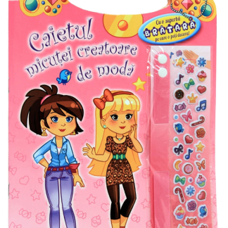 Caietul micuței creatoare de modă. Accesorii, machiaj, coafuri. Roz