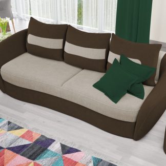 Canapea Velur Crem / Maro