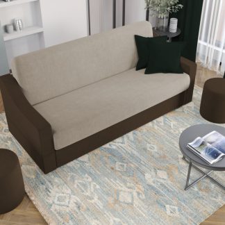 Canapea Iris Crem / Maro