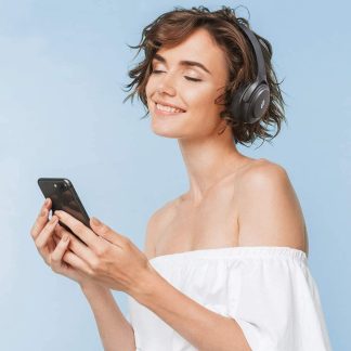 Casti audio TaoTronics cu bas puternic si true wireless, Bluetooth 5.0, Active Noise canceling