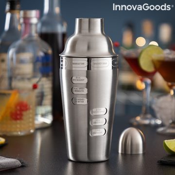 Shaker cocktail cu 8 tipuri de cocktailuri