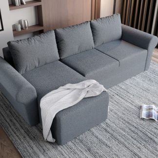 Coltar Extensibil Bonito plusat aspect lana gri