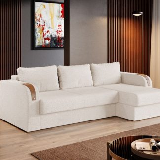 Coltar Extensibil Morelia plusat aspect lana alba