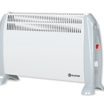 Convector electric de podea  Eldom 2000 W 3 trepte de putere Termostat de siguranta Termostat reglabil Protectie anti-inghet Alb