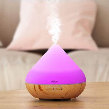 Difuzor aromaterapie AJ-AD001, 300ml, LED 7 culori