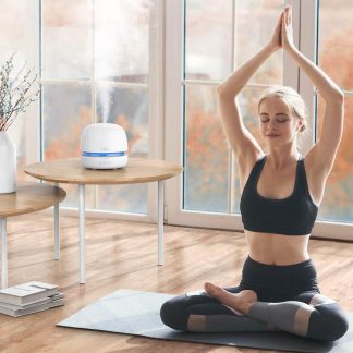 Difuzor aromaterapie uleiuri esentiale Anjou AJ-ADA019, 300ml, LED 7 culori