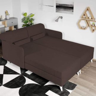 Divan dublu / Pat matrimonial tapitat Maro Round Rabatabil