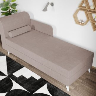 Divan / Pat o persoana tapitat Crem Round Fix