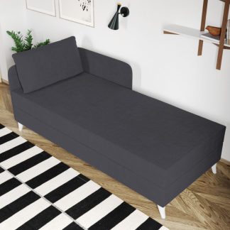 Divan / Pat o persoana tapitat Gri Inchis Soft Fix