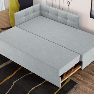 Divan / Pat tapitat Gri Deschis Story Extensibil