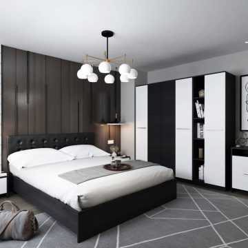 Set Mobila Dormitor Mario 4U 6 piese tapitat wenge