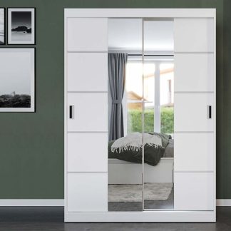 Dulap Nordis 138 usi alb/oglinda