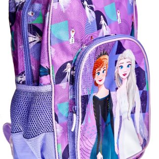 Rucsac primar 1 compartiment si buzunar 38x27x12 cm Frozen Anna si Elsa