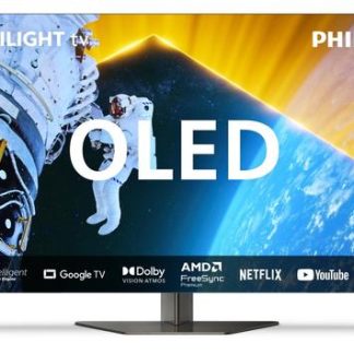 Televizor OLED Philips 165 cm (65inch) 65OLED819/12, Ultra HD 4K, Smart TV, Ambilight, WiFi, CI+