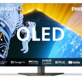 Televizor OLED Philips 122 cm (48inch) 48OLED819/12, Ultra HD 4K, Smart TV, Ambilight, WiFi, CI+