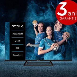 Televizor LED Tesla 80 cm (32inch) 32E325BH, HD Ready, Clasa E, Frameless TV, CI+