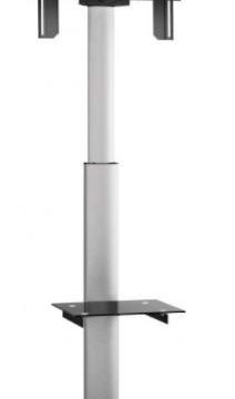 Stand TV SBOX FS-500, 37inch - 70inch, Mobil, 40 Kg (Negru/Argintiu)
